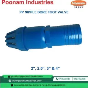 Pp Nipple Bore Foot Valve 2 To 4 