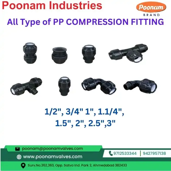 Pp Compresson Fittings 20Mm To 80Mm