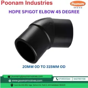 Hdpe Spigot Elbow 45 Degree