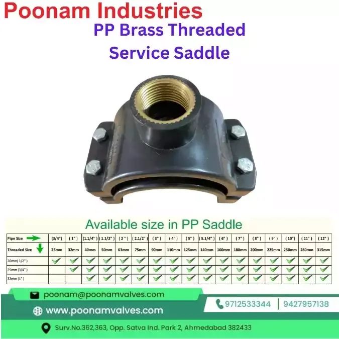 Pp Brass Threaded Service Saddle In India