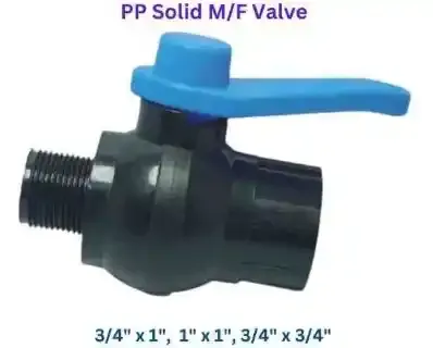 Pp Solid Mt Valve   34 To 1