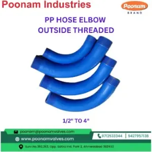 Pp Hose Elbow Outside Threaded